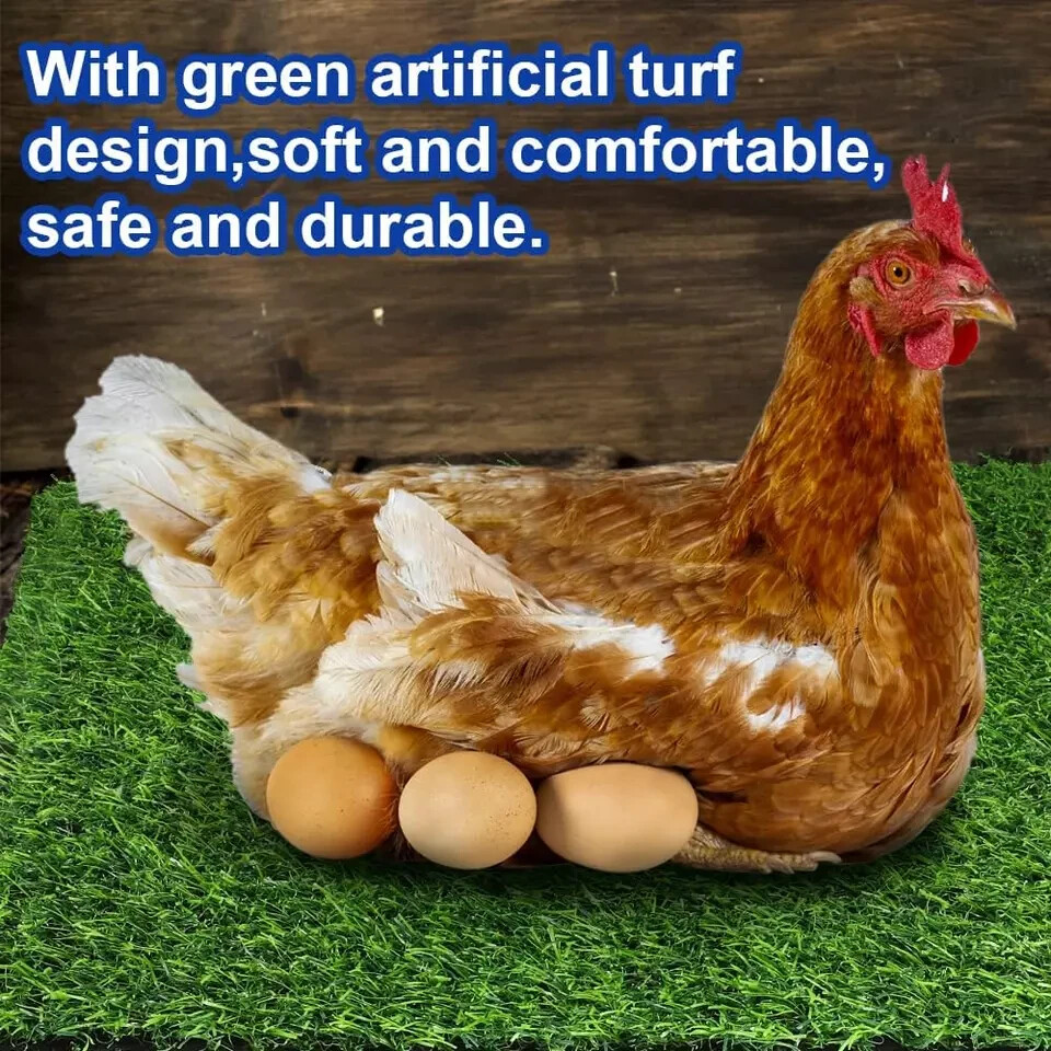 8 Pack Washable Chicken Nesting Pads 12″x12″ for Indoor/Outdoor Use
