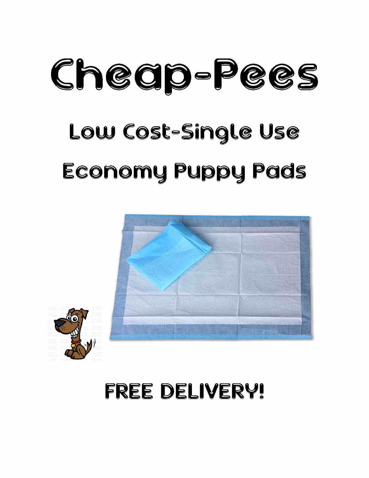 Cheap-Pads 200-23×24″ Cheap Low Cost Economy Puppy Dog Training Pad/Underpads