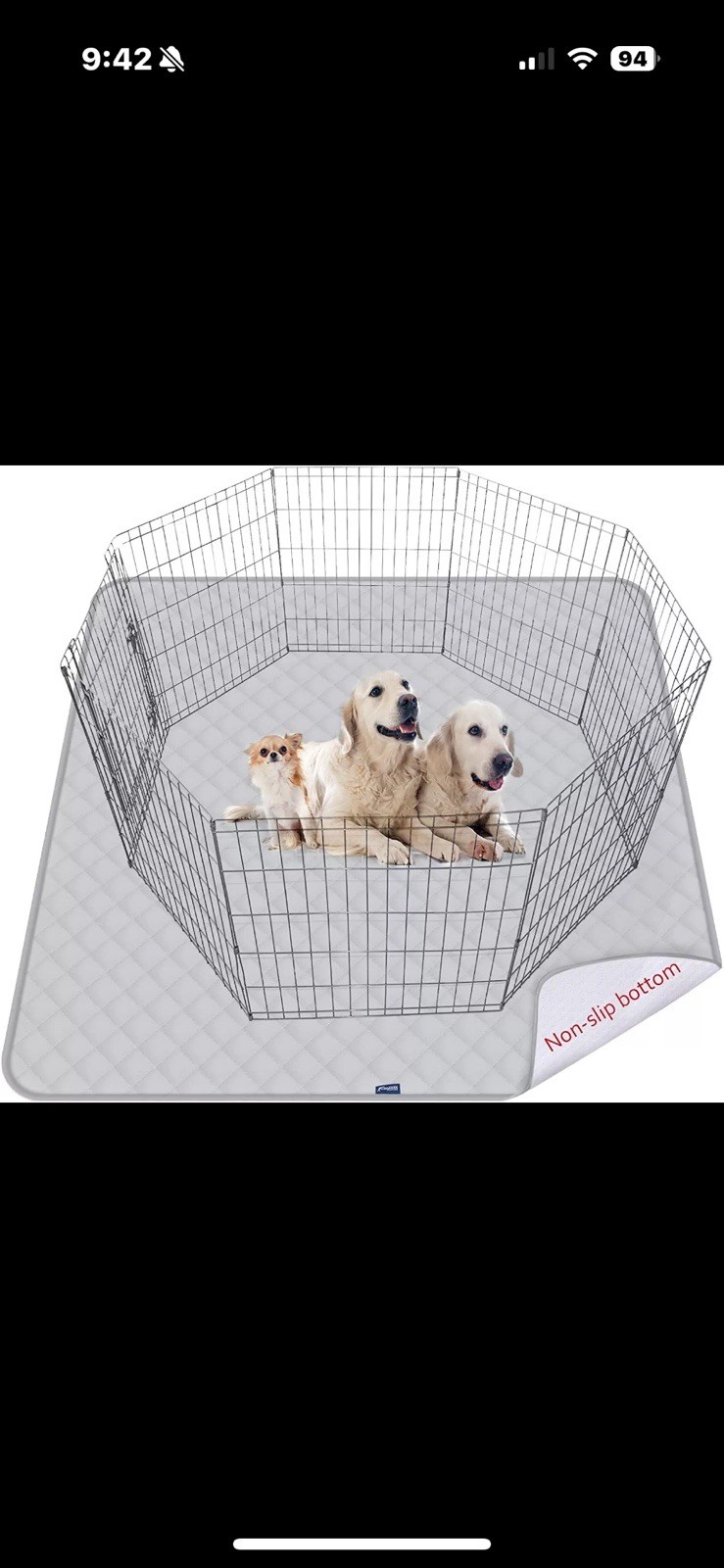 Washable Dogs Training Pee Pads Large Reusable Dog Playpen Pads 72″x72″
