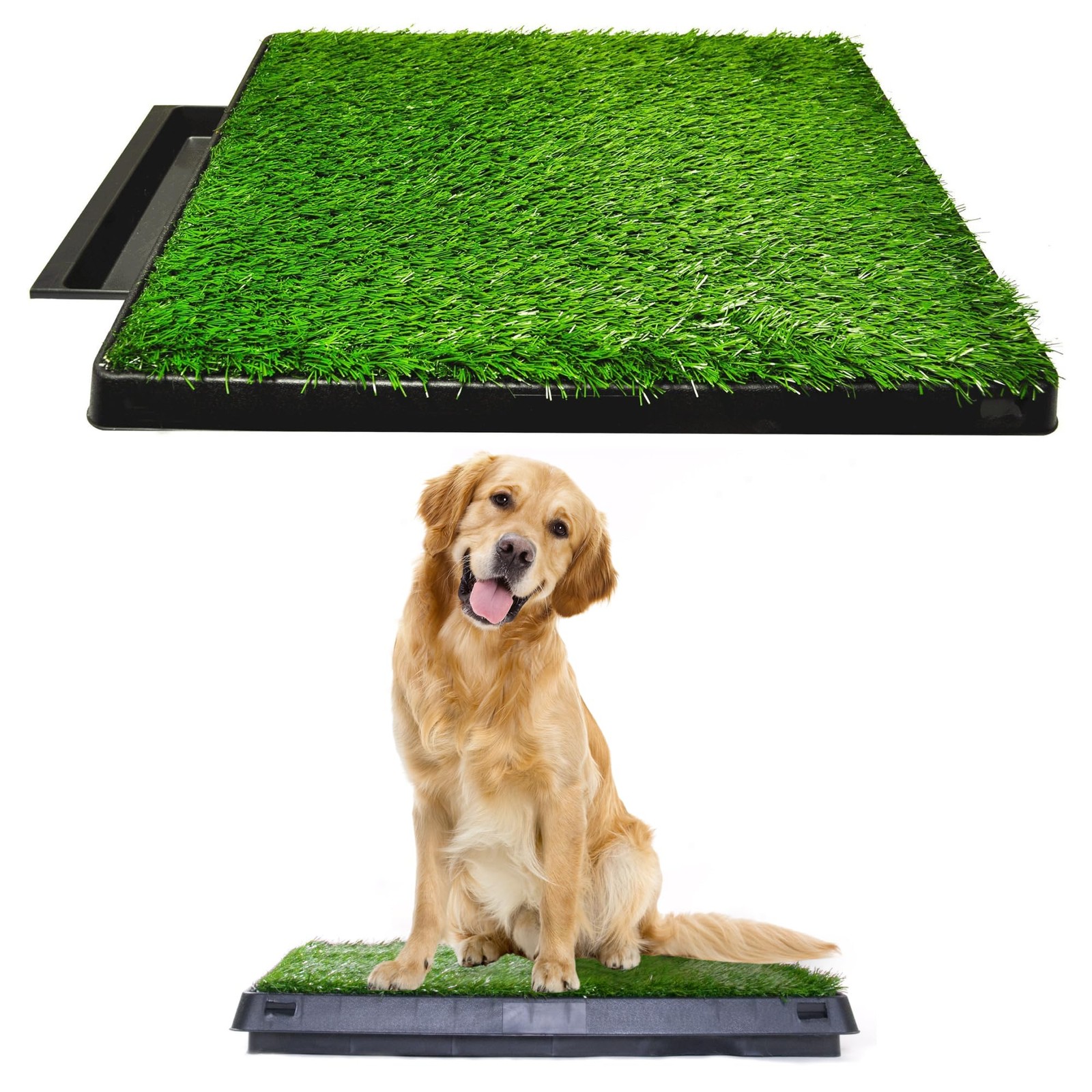 Dog Grass Pad with Tray, 20 x 30 w/Drawer – Outdoor and Indoor Potty System f…