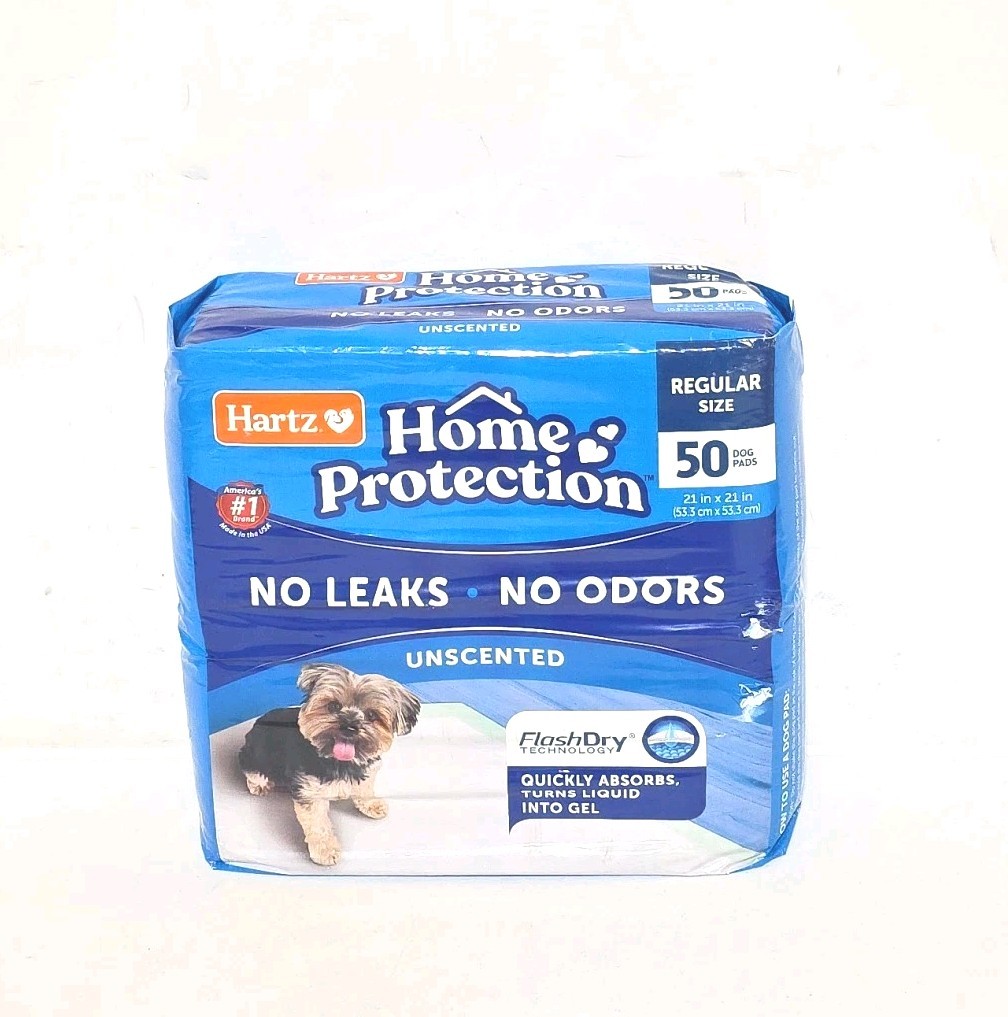Hartz Home Protection Training Pads Unscented Odor Resistant 50 Count 21″ x 21″