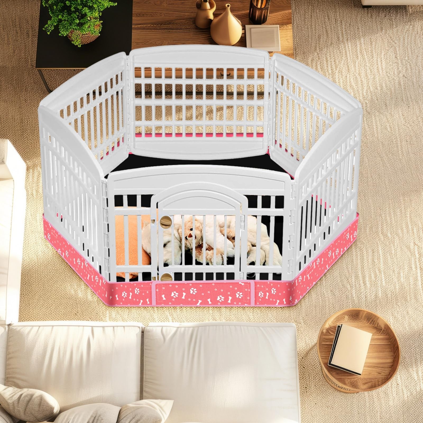 Dog Playpen Bottom Pad Fits for 36inch W and 24inch H 6 Panels Exercise Pet D…