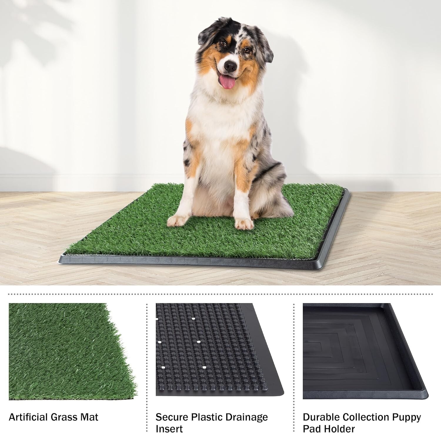 Artificial Grass Puppy Pee Pad for Dogs and Small Pets – 20×25 Reusable 3-Lay…