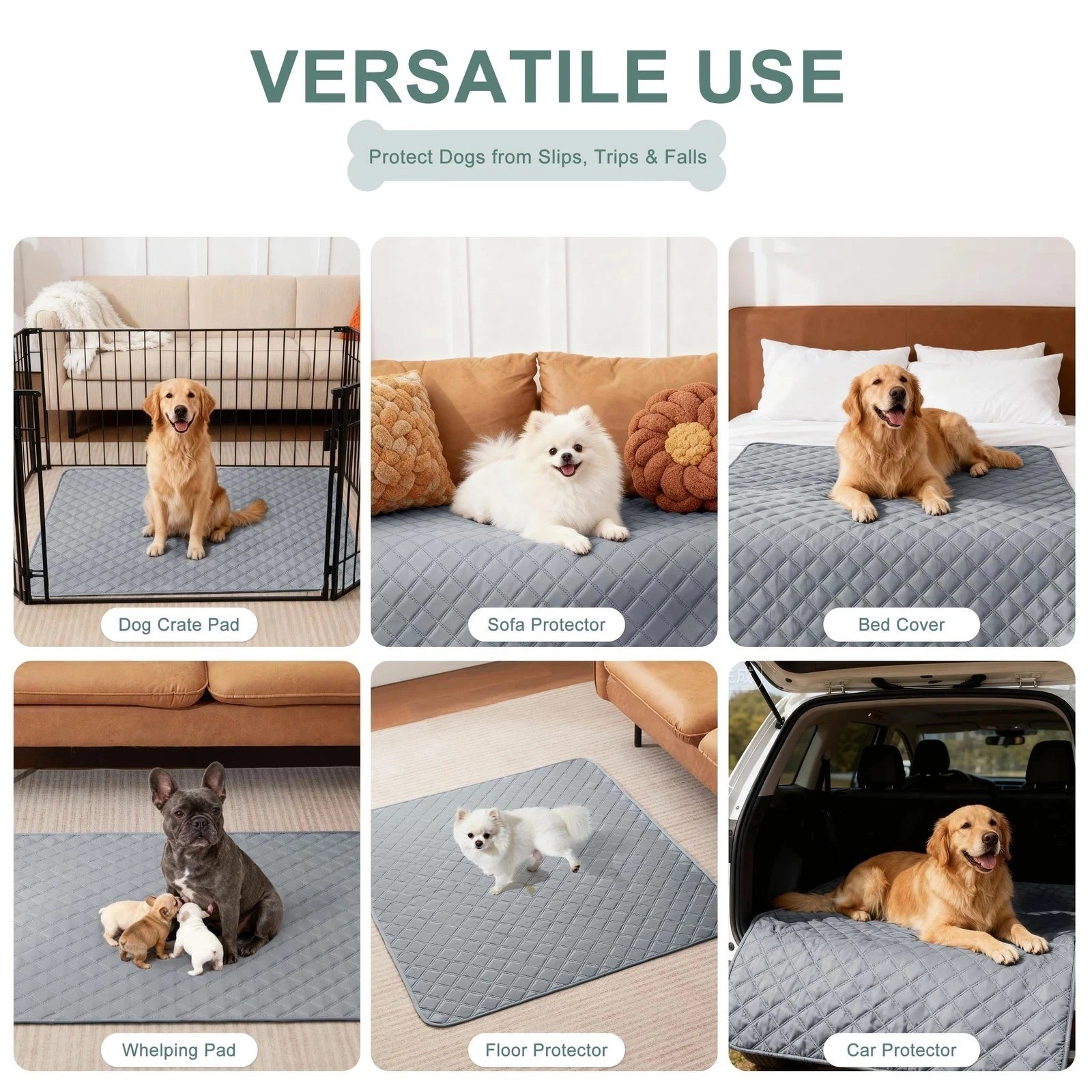 Reusable Washable Pee Pads for Dogs Large/Extra Large 36” X 41” 2 Pack, Absorb