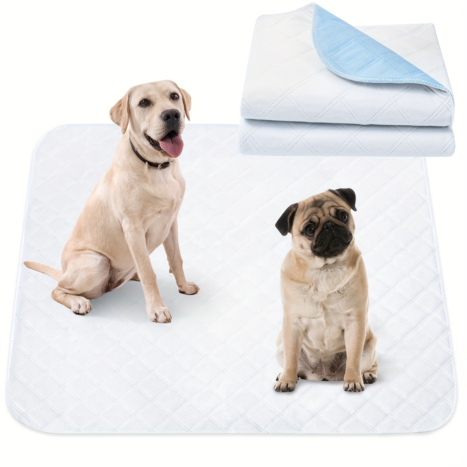 2 PACK 16” X 24” Reusable Training Dog Pee Pads Absorbent Underpads for Puppy