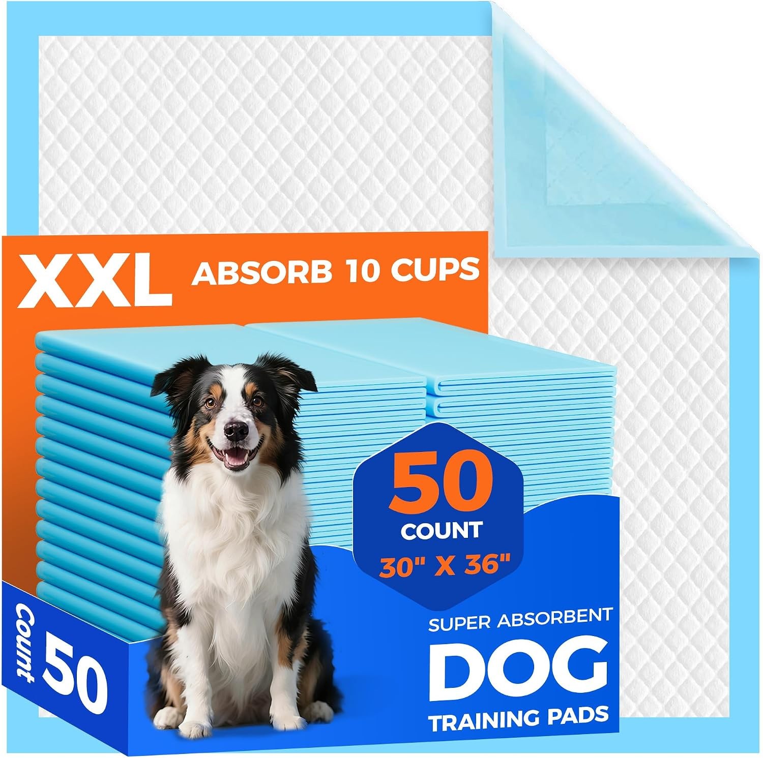 YOPETKI 100-Pack 30″x26″ Leak-Proof Puppy Pads – Super Absorbent Dog Pee Pads
