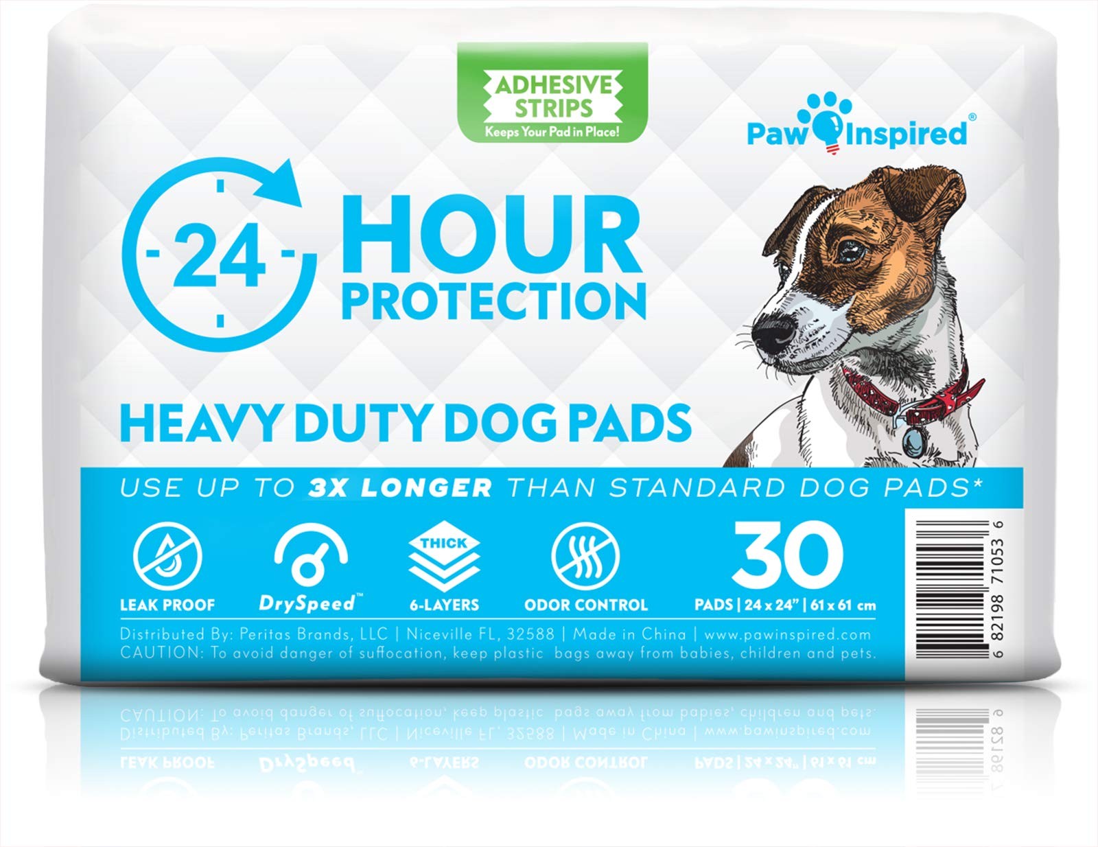 24”x24” Large Puppy Pads with Adhesive Tabs, Heavy Duty Dog Pee Pads, Potty T…