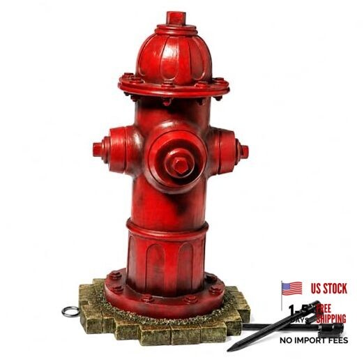 Fire Hydrant for Dogs – 14 Inches, Garden Statue as Outdoor Dog Pee Post Small