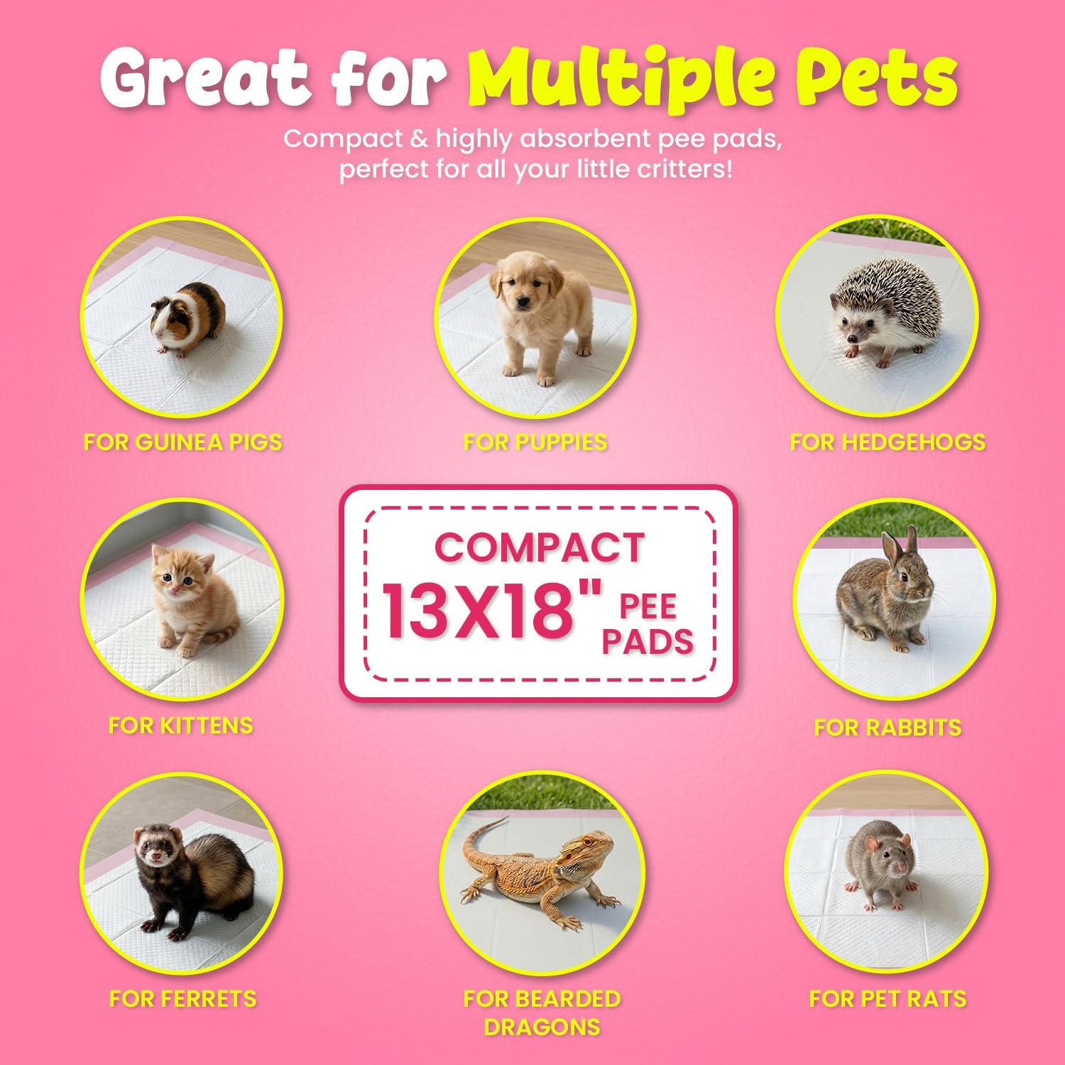 FPN Puppy Pads for Dogs 100 Count Pink Small 13X18 Inch | Disposable Pee Pads…