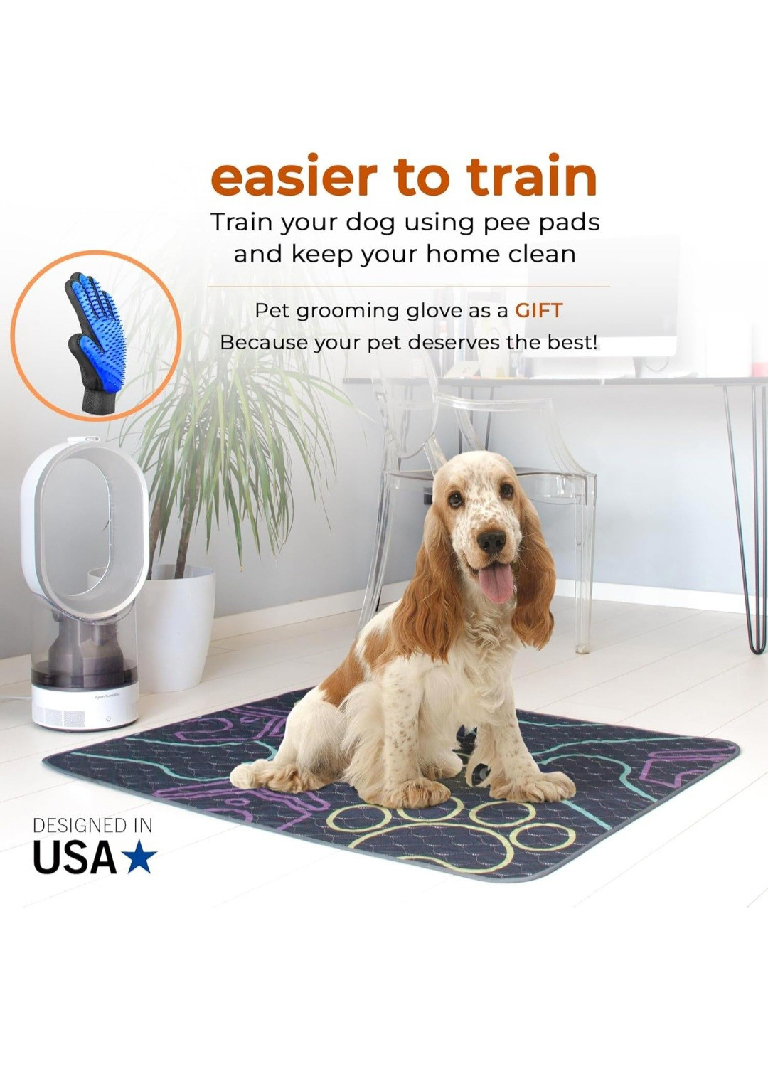 2 Pack Washable Pee Pads for Dogs 24 x 18 Inch Reusable Puppy Pads
