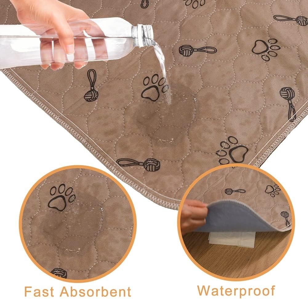 Ultra Waterproof 36×36 Reusable Dog Pads – 2-Pack with Fast Absorbent Design