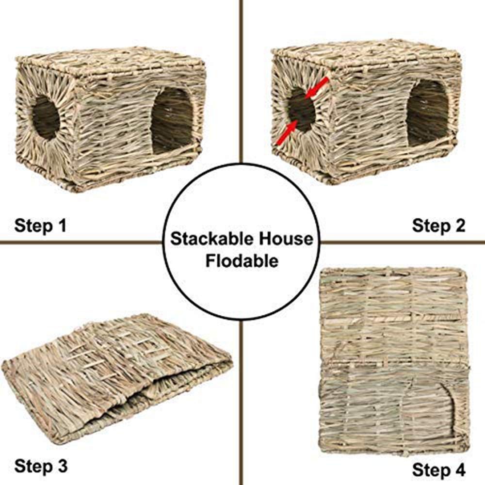 LWINGFLYER Rabbit Grass House Bunny Sleeping 30x20x23CM, 1PCS