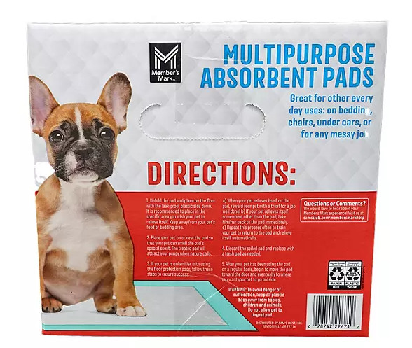 Member’s Mark Multipurpose Ultra Absorbent Training Pads, 23″ x 24″, 120 ct.