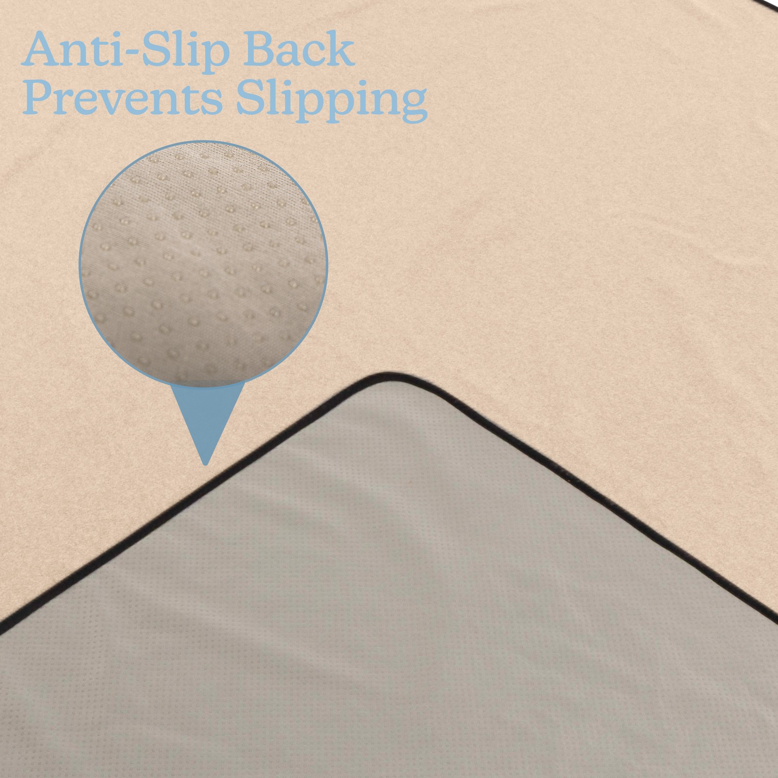 Washable Pee Pads 72” x 72” Extra Large Pet Mat for Dog Potty Training, Beige