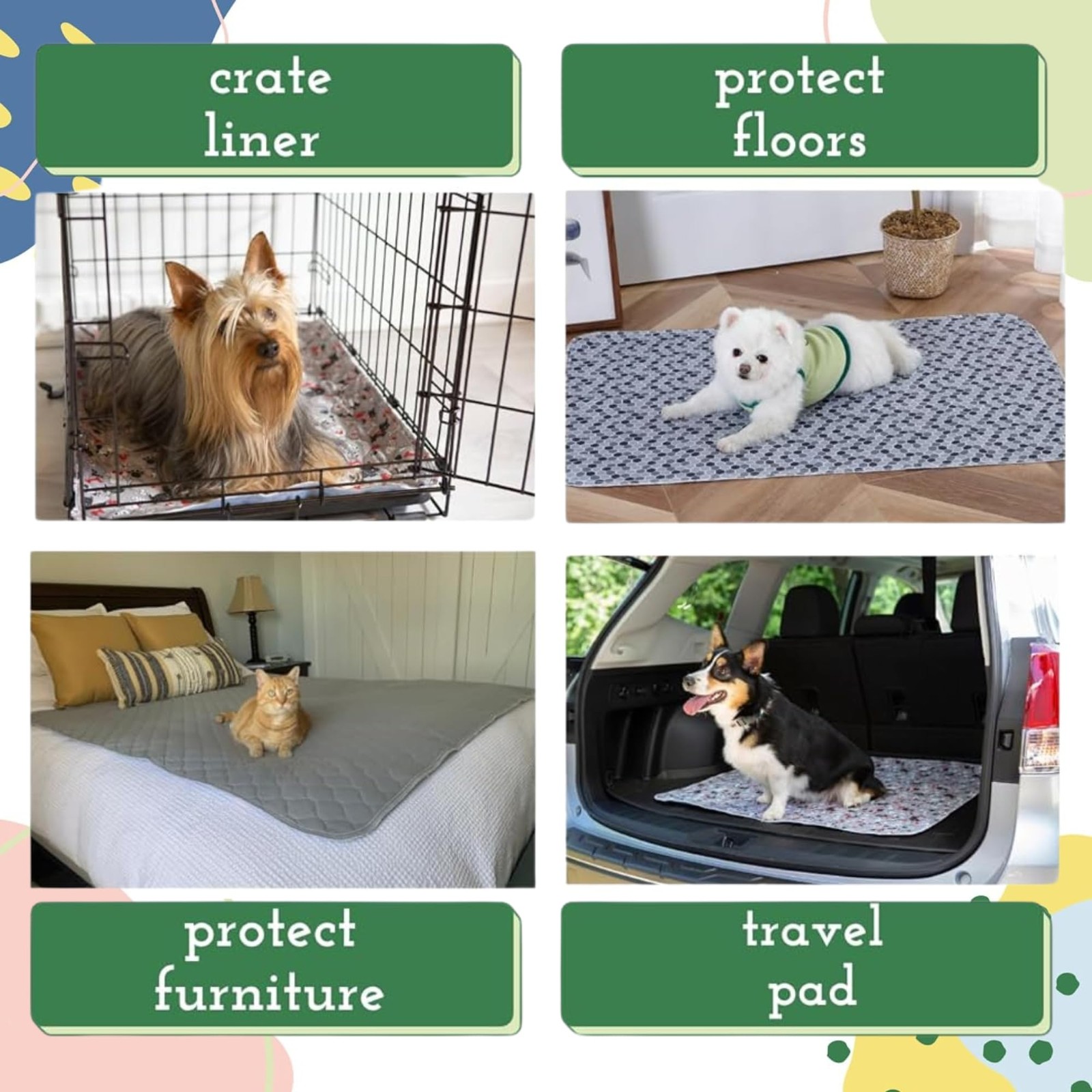 Caldwell’s Pet Supply Co. 30×36 Potty Pads, Washable Pee Pads for Dogs, Reusa…
