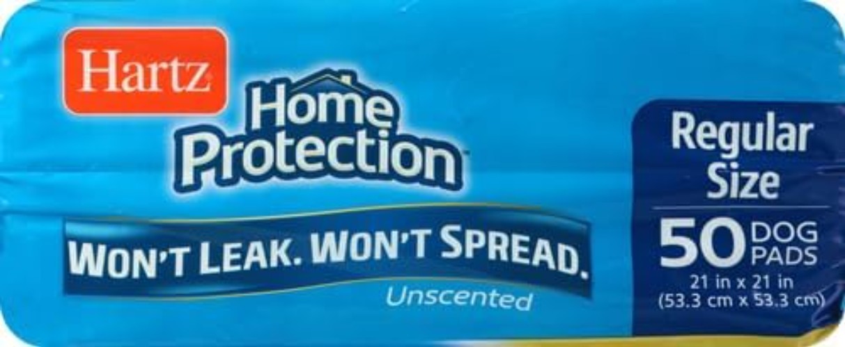 Home Protection 50 Count Super Absorbent Dog Pads, Leak-Proof & Odor Eliminating