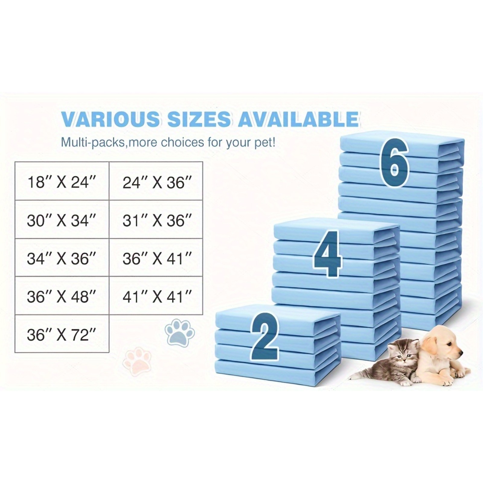 2 PACK 16” X 24” Reusable Training Dog Pee Pads Absorbent Underpads for Puppy