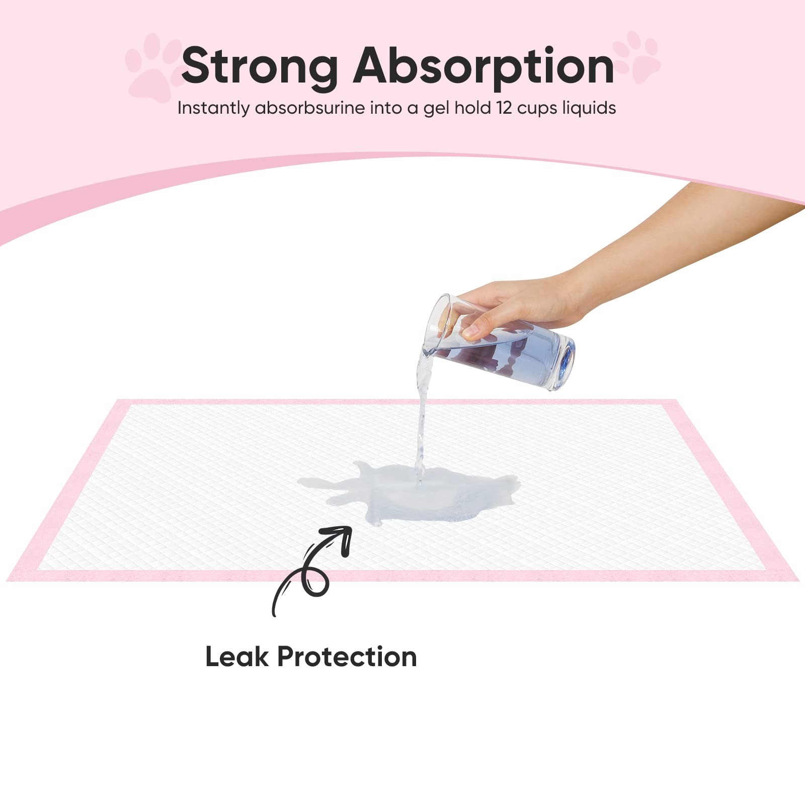 Super-Absorbent Leak-Proof Dog and Puppy Pet Training Pad, Housebreaking Pupp…