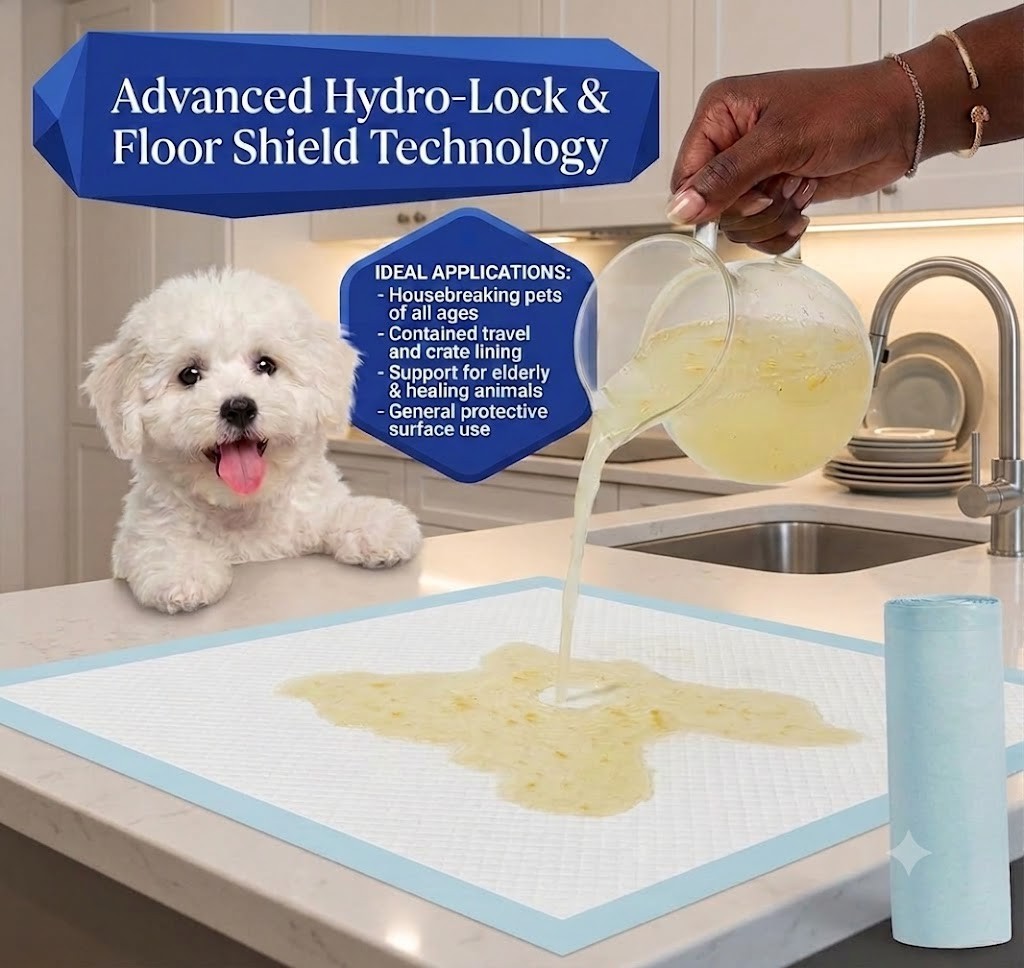 100 Value Pack 21.5×21.5 Dog Pee Pads Ultra Absorb 6-LYR Quilted Gel Leakproof