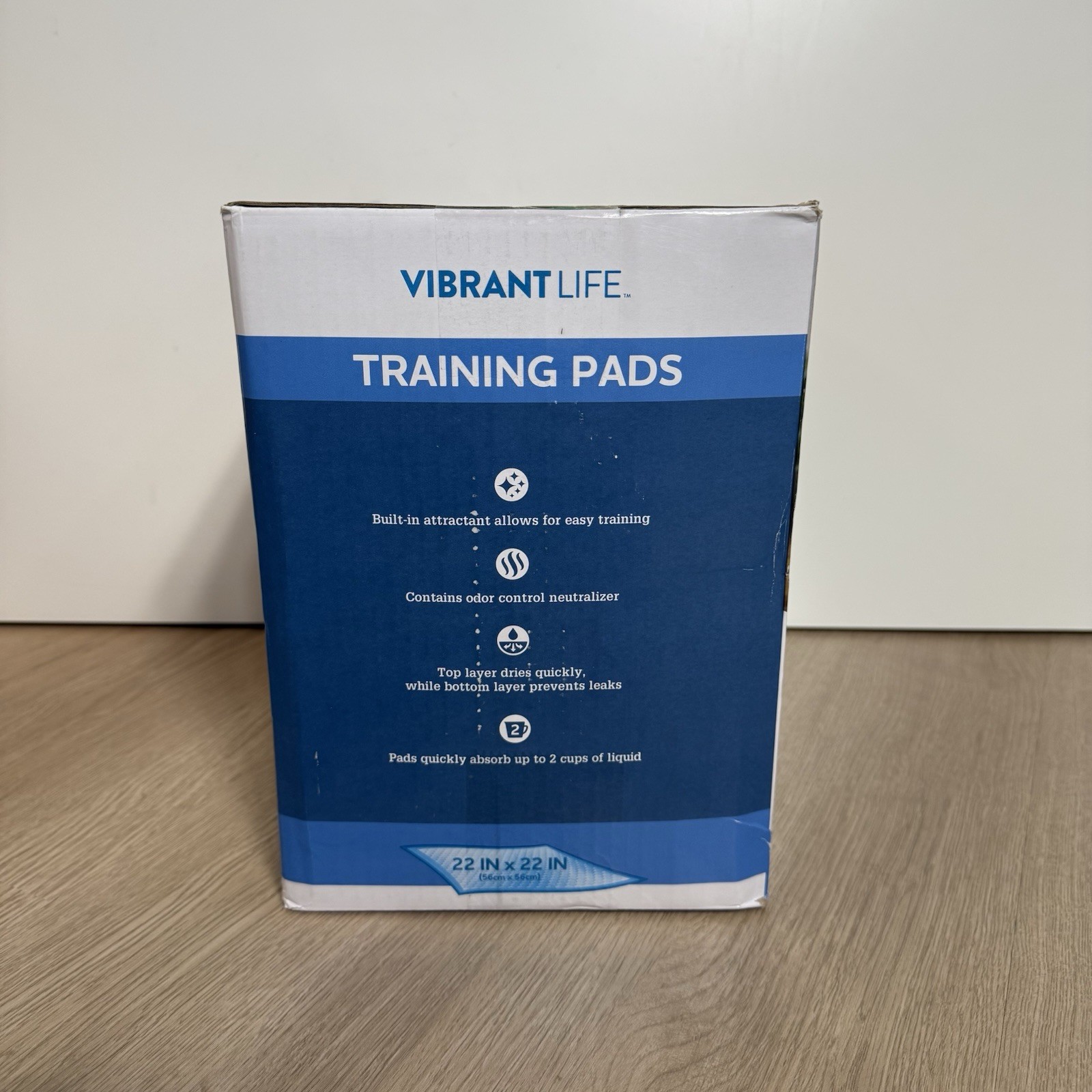 Vibrant Life Training Pads Large 22in x 22in 100 Count Dog/Puppy Potty Training