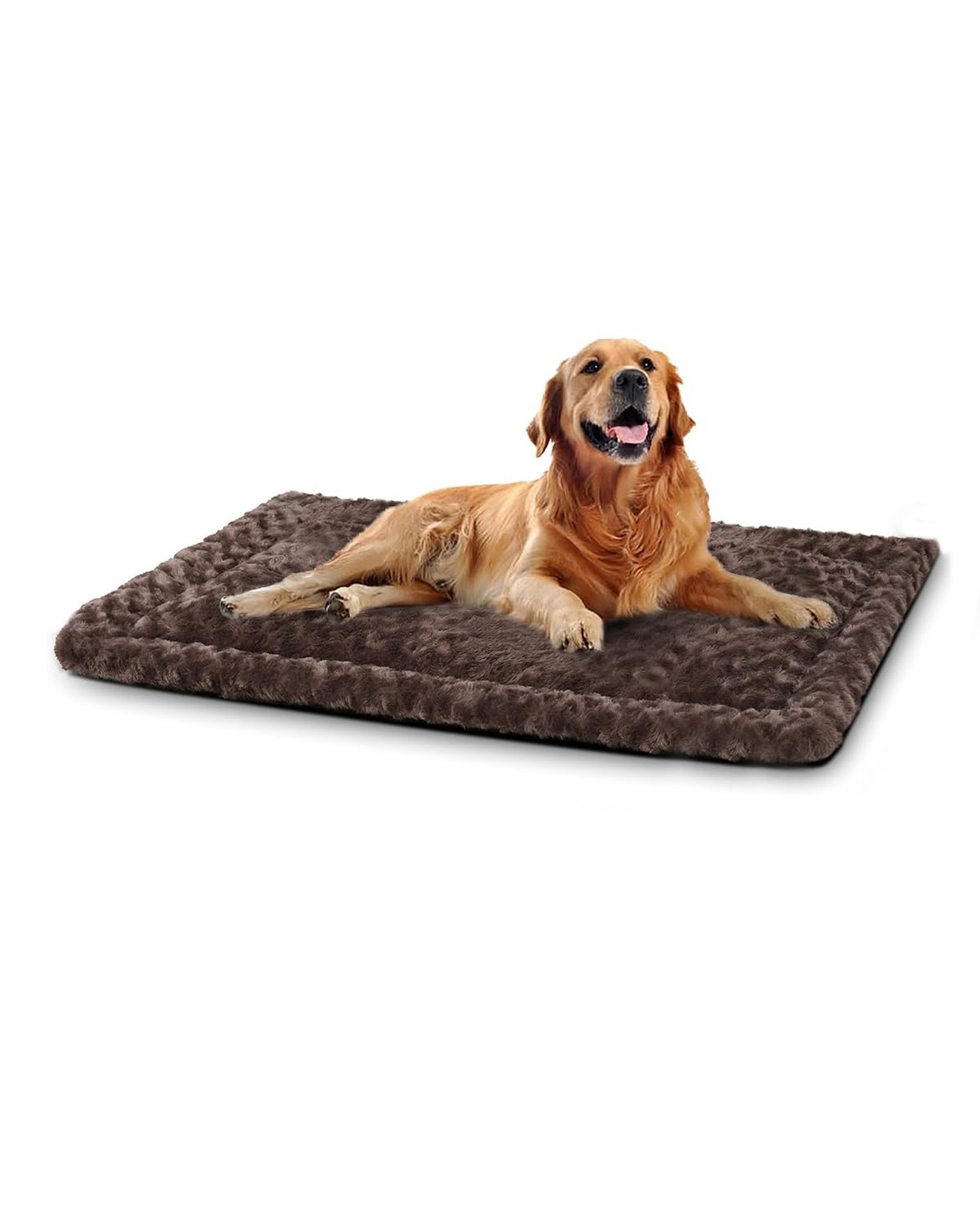 Exsnugy Washable Dog Bed Mat Large Size Fluffy Pet Crate Pad 42×28 XL | Non-S…