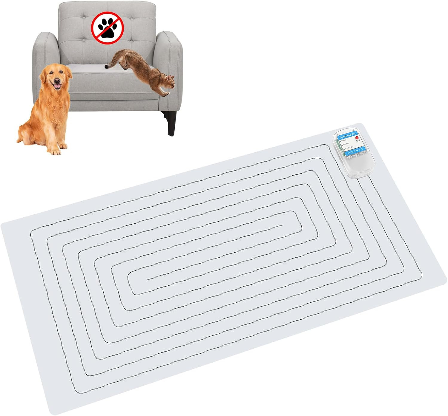 Scat Pet Shock Mat Indoor, Safe Shock Training Pads for Dogs and Cats, Electric