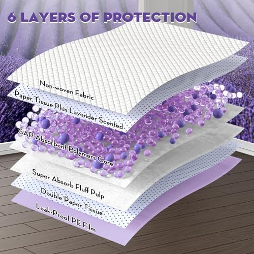 22x22in Puppy Pads with Adhesive Tabs, Dog Pee Pads Regular-22x22in(50Ct)