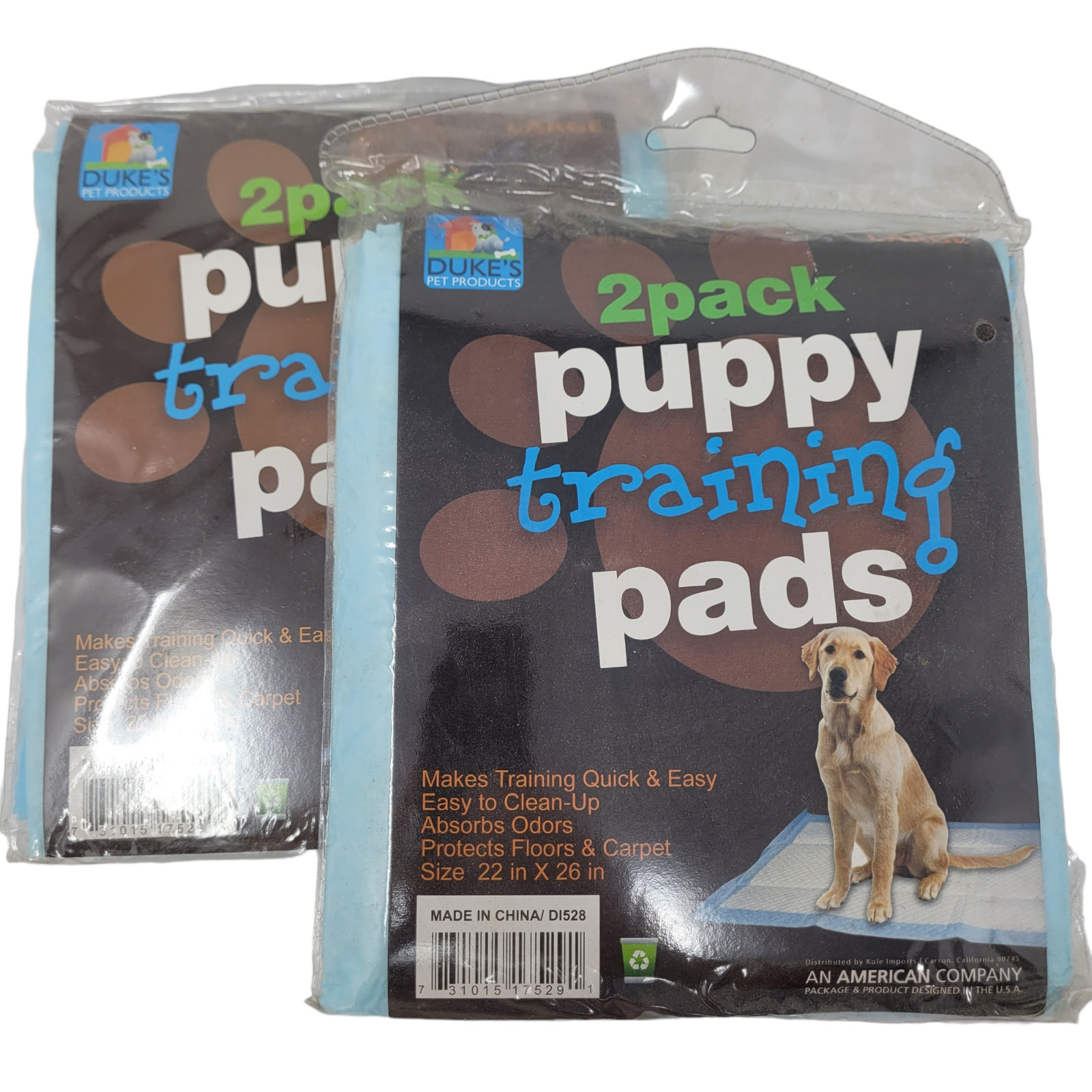 4 – Puppy Training Potty Pads 26″ x 22″ easy clean up Absorbs Odors New Dukes