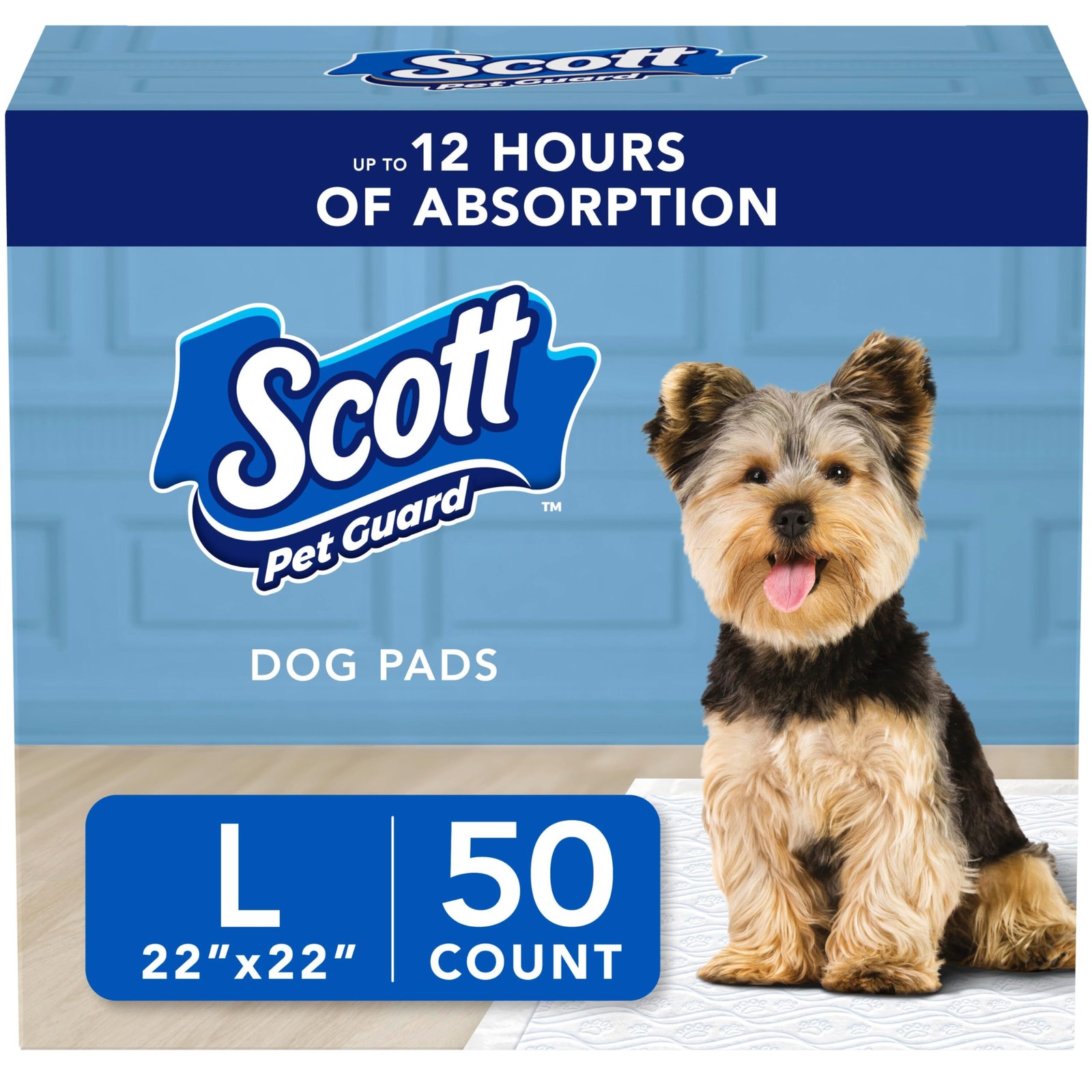 Scott Pet Guard Dog Pads – Size Large – 22″ x – 50 50 Pack, White