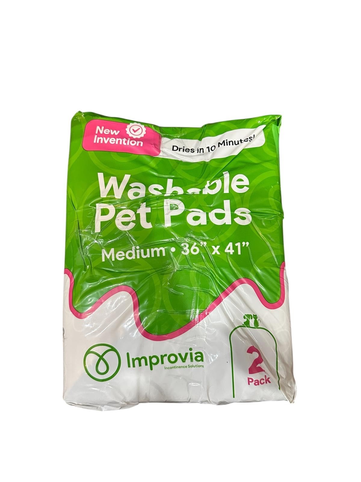 IMPROVIA® Reusable Puppy Pad – Waterproof, Extra-Absorbent, PACK OF 2 36″X41″