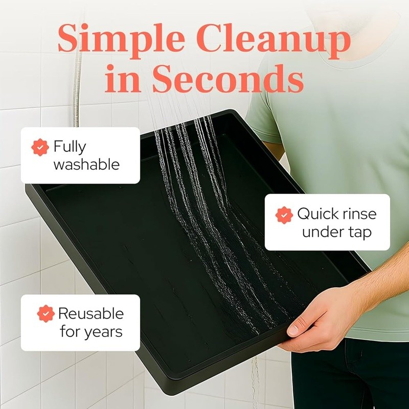 Leak-Proof Indoor Dog Toilet Tray Heavy-Duty HDPE Easy Clean Dog Potty Solution