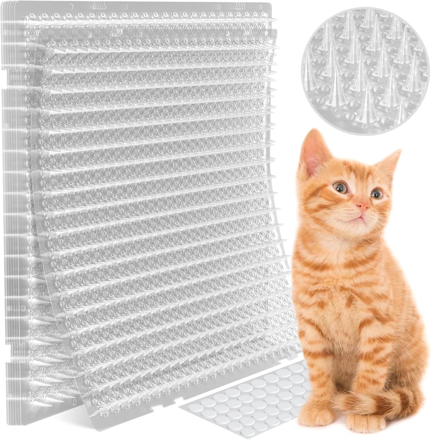 Large 16×13 Inch Scat Mat for Cats – 12 Pack Humane Animal Deterrent Solution