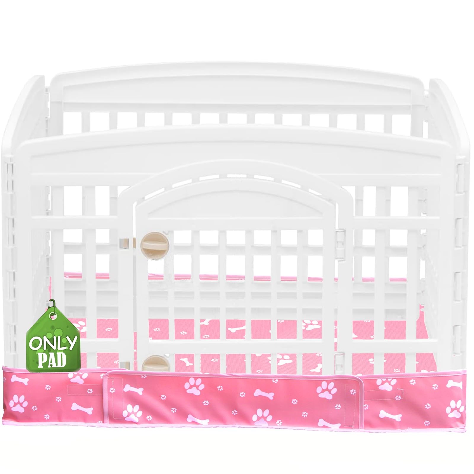 Dog Playpen Bottom Pad Fits for 36 Inch 4 Panels Exercise Pet Playpen, Pink