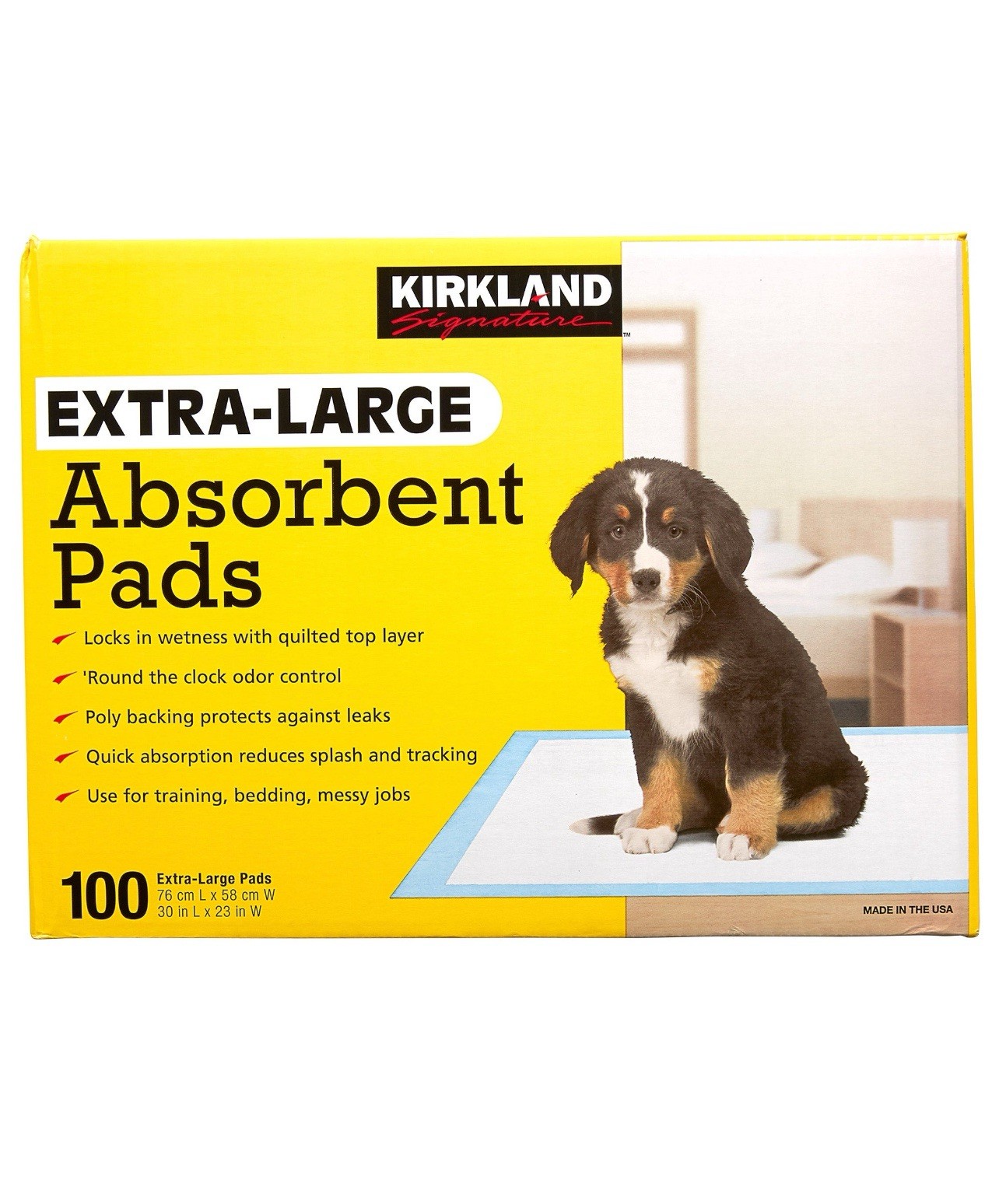 Kirkland Signature Extra-Large Absorbent Pads, 30 in L X 23 in W, 100-count
