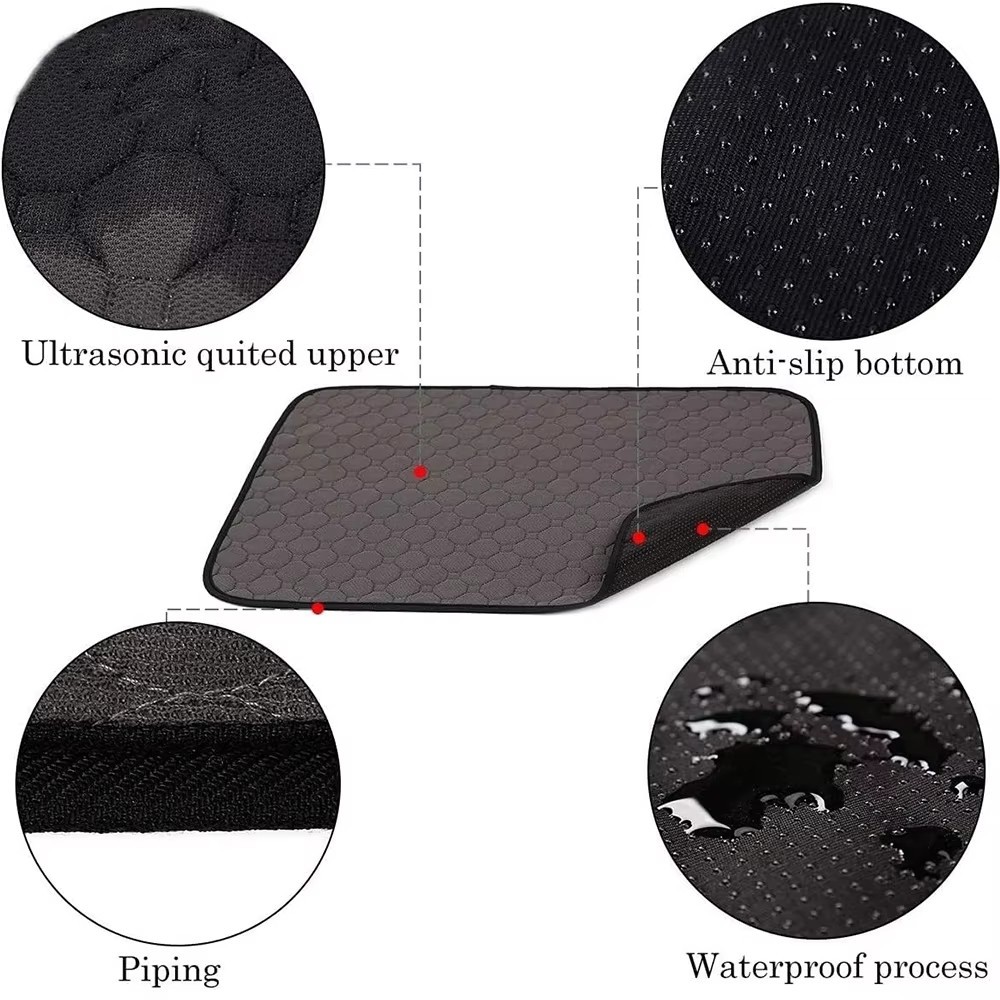 Washable Small Animal Cage Liner Reusable Pet Pad Non Slip Bedding Mat for Pets
