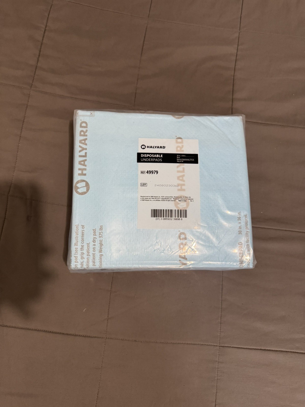 10pk Halyard Disposable Standard Underpads, 30” x 36” (Pack of 10)