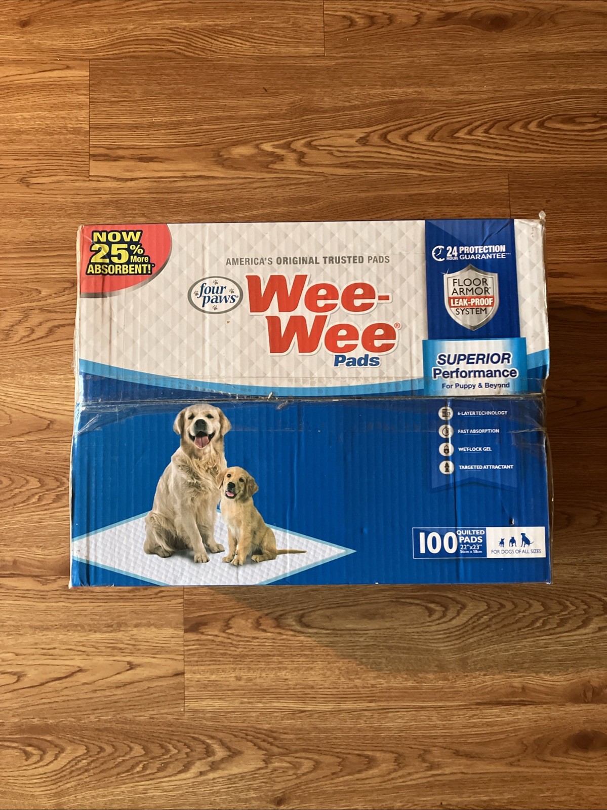 Wee-Wee Ultimate Attractant Dog Pee Pads with Grass Scent, 22″ x 23″ (100 Count)