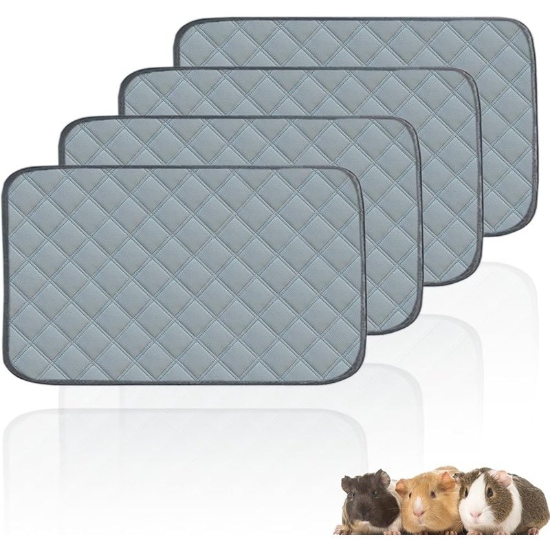 Reusable Guinea Pig Pee Pads 4 Pack Absorbent Cage Liner Multi Layer Design New