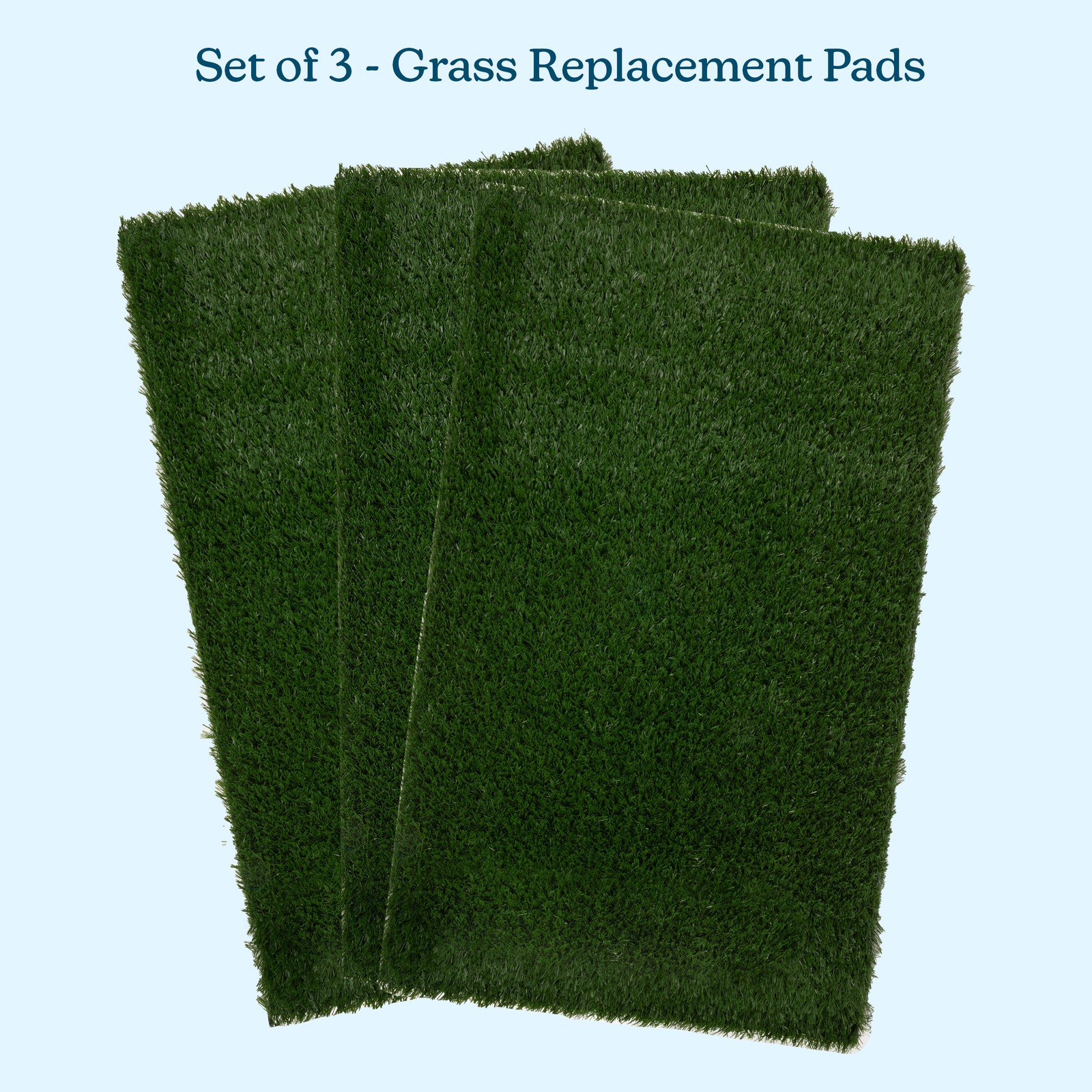 Set of 3 Reusable Pee Pads for Dogs 41x27in Replacement Artificial Dog Grass