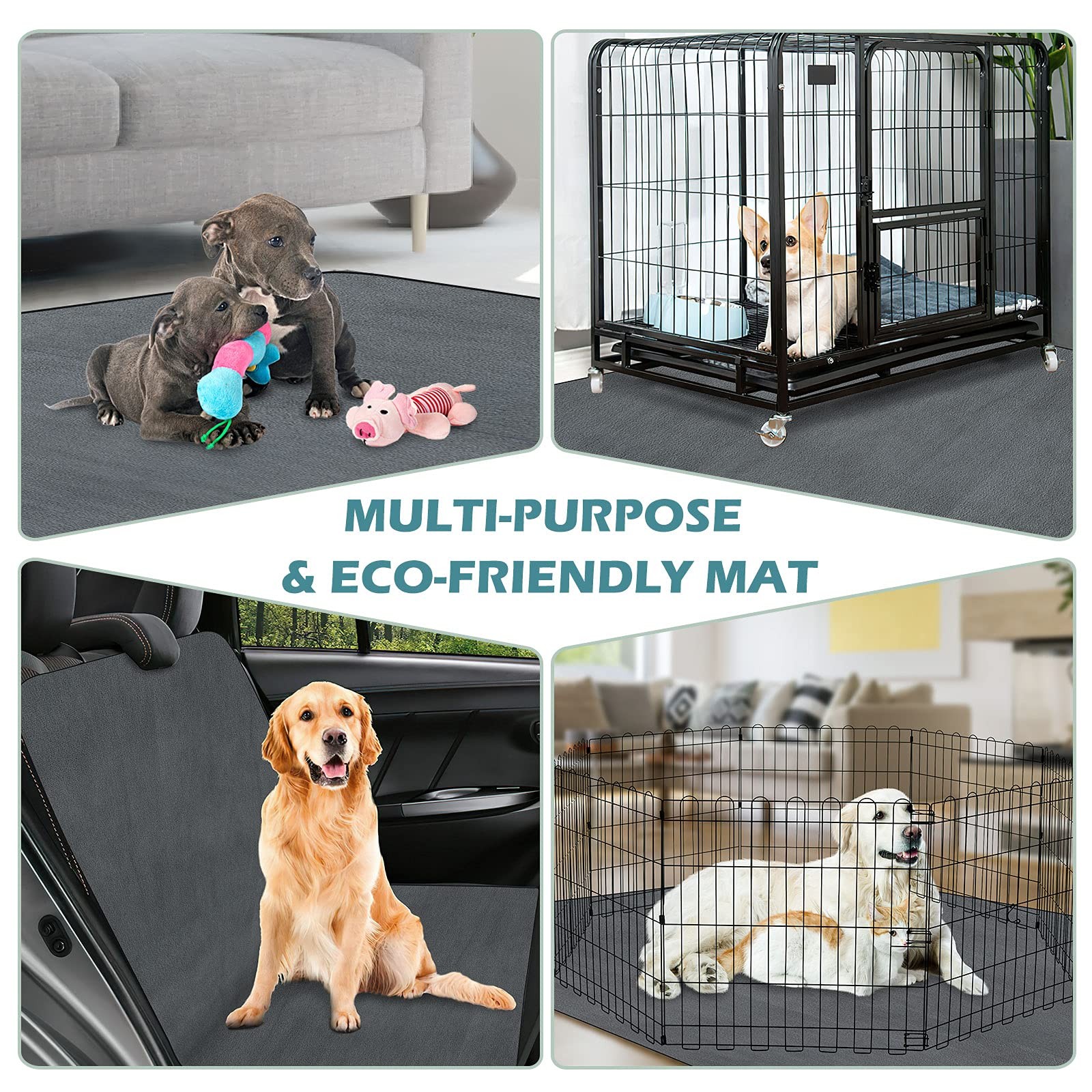 Washable Pee Pads for Dogs 72×72 Reusable Dog Pads Extra Large Upgrade Non-Slip