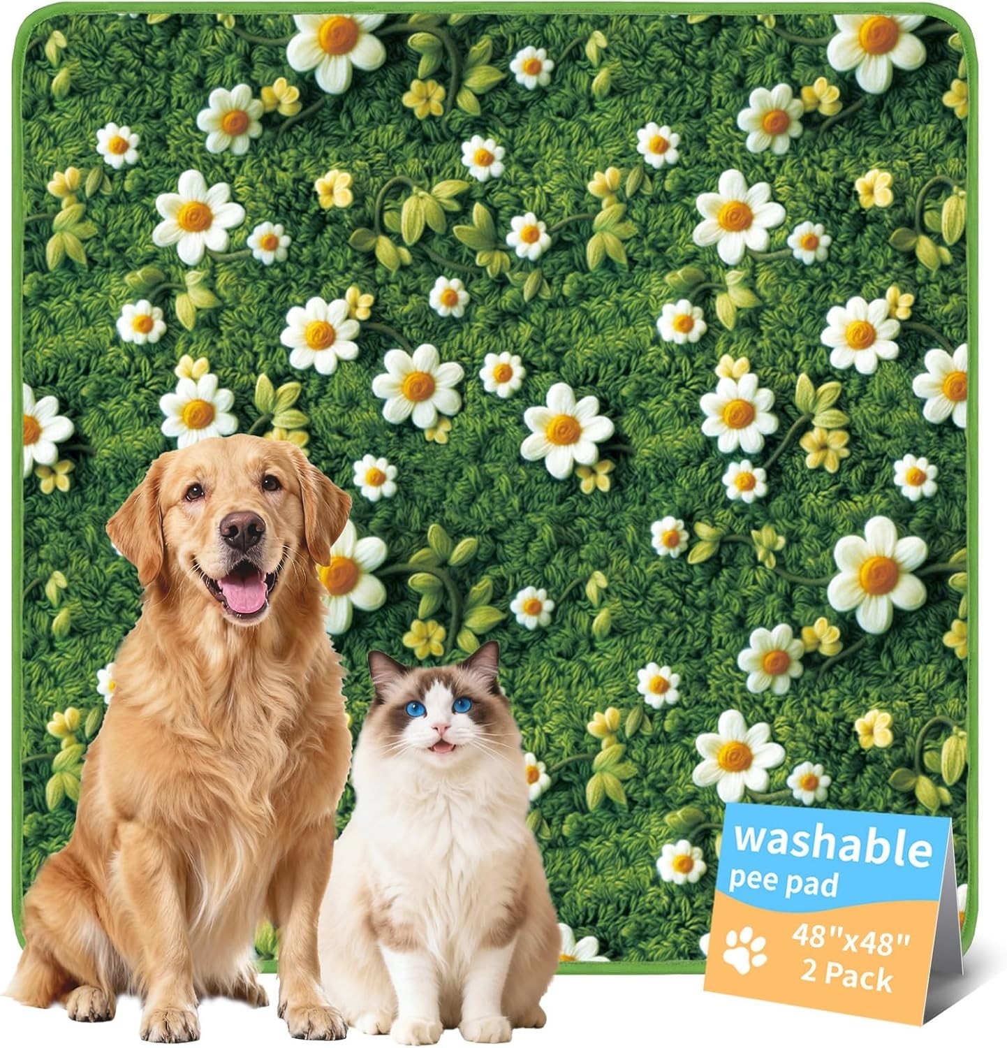 Qeils Reusable Puppy Pads, Washable Pee Pads for Dogs s1