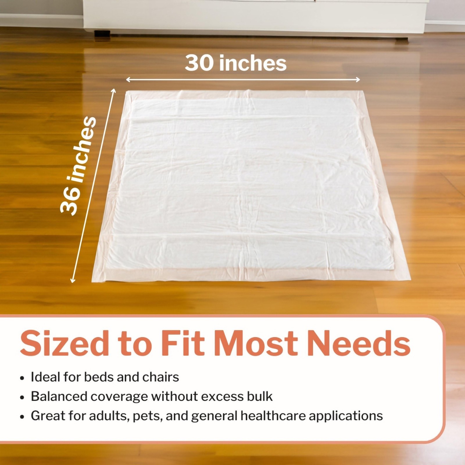 McKesson Underpads Disposable Bed Pads 30″ x 36″ [100 Count], Heavy Absorbenc…