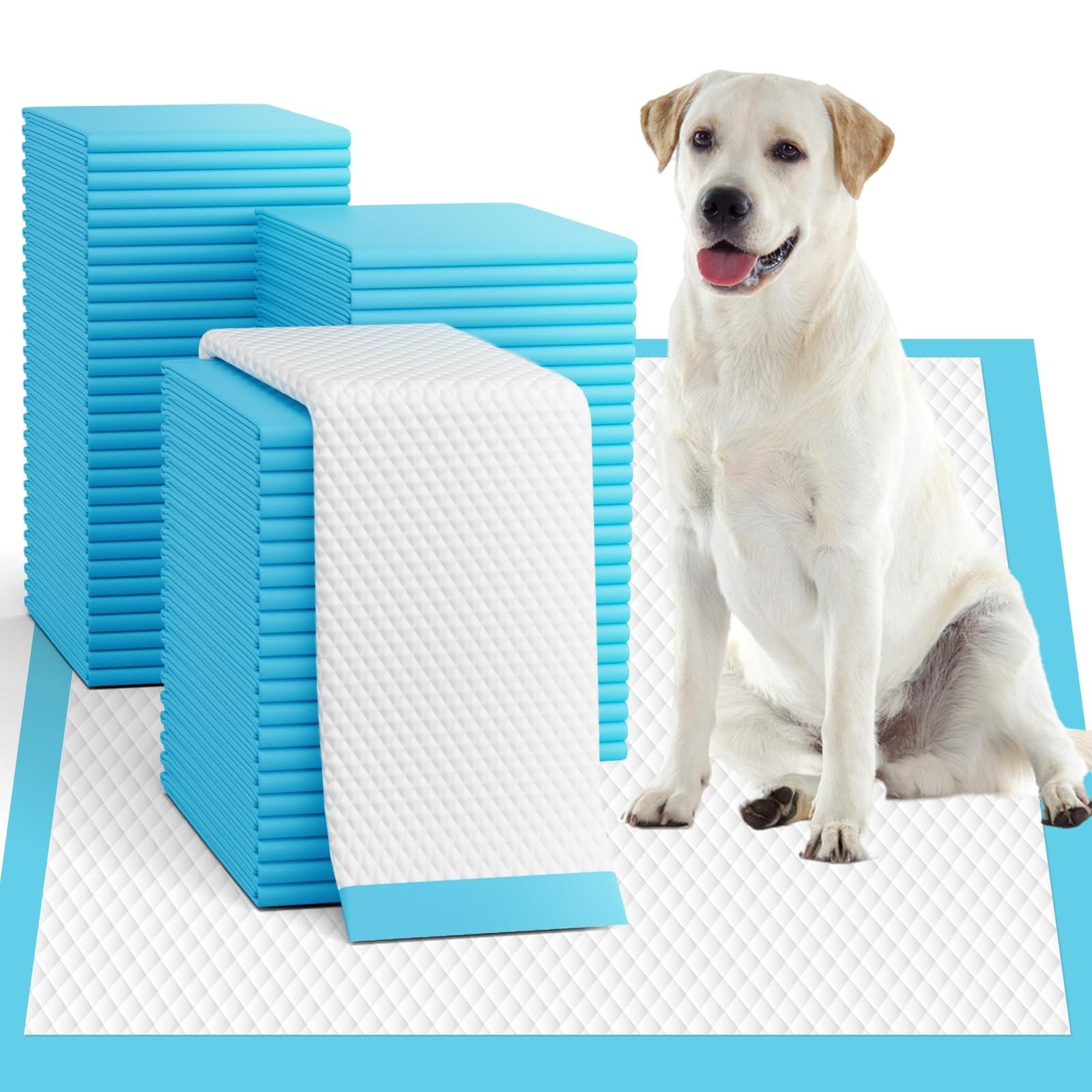 Puppy Pads 50 Pack, 34″x28″ Extra Large Dog Pee Pads Thicker Disposable Dog T…