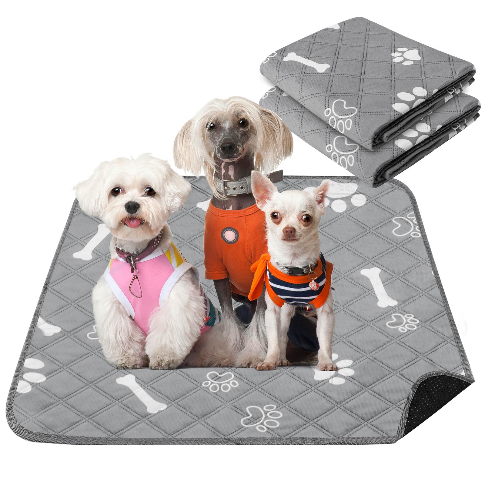 Washable Pee Pads for Dogs, 24” x 36″ Reusable Puppy Pads with Super Absorbe…
