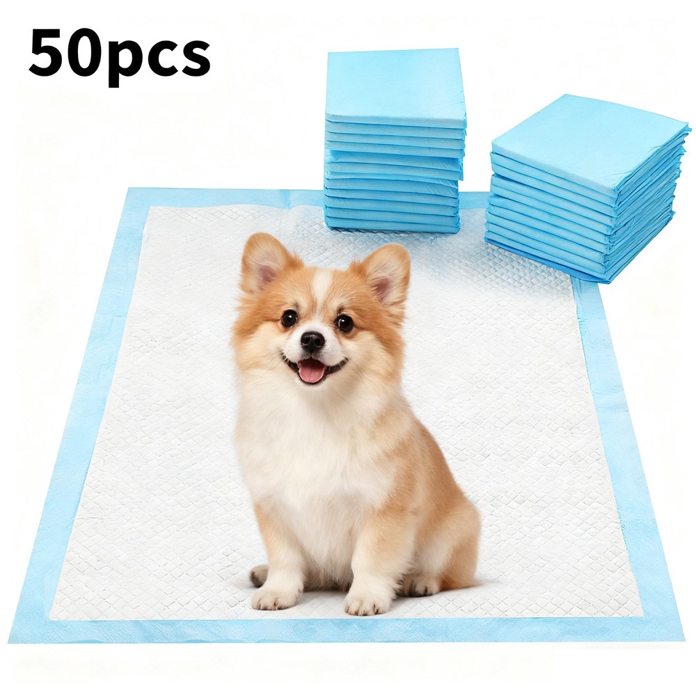 50pcs Pet Training Pads Super Absorbent Cat Dog Puppy Pee Disposable Underpads