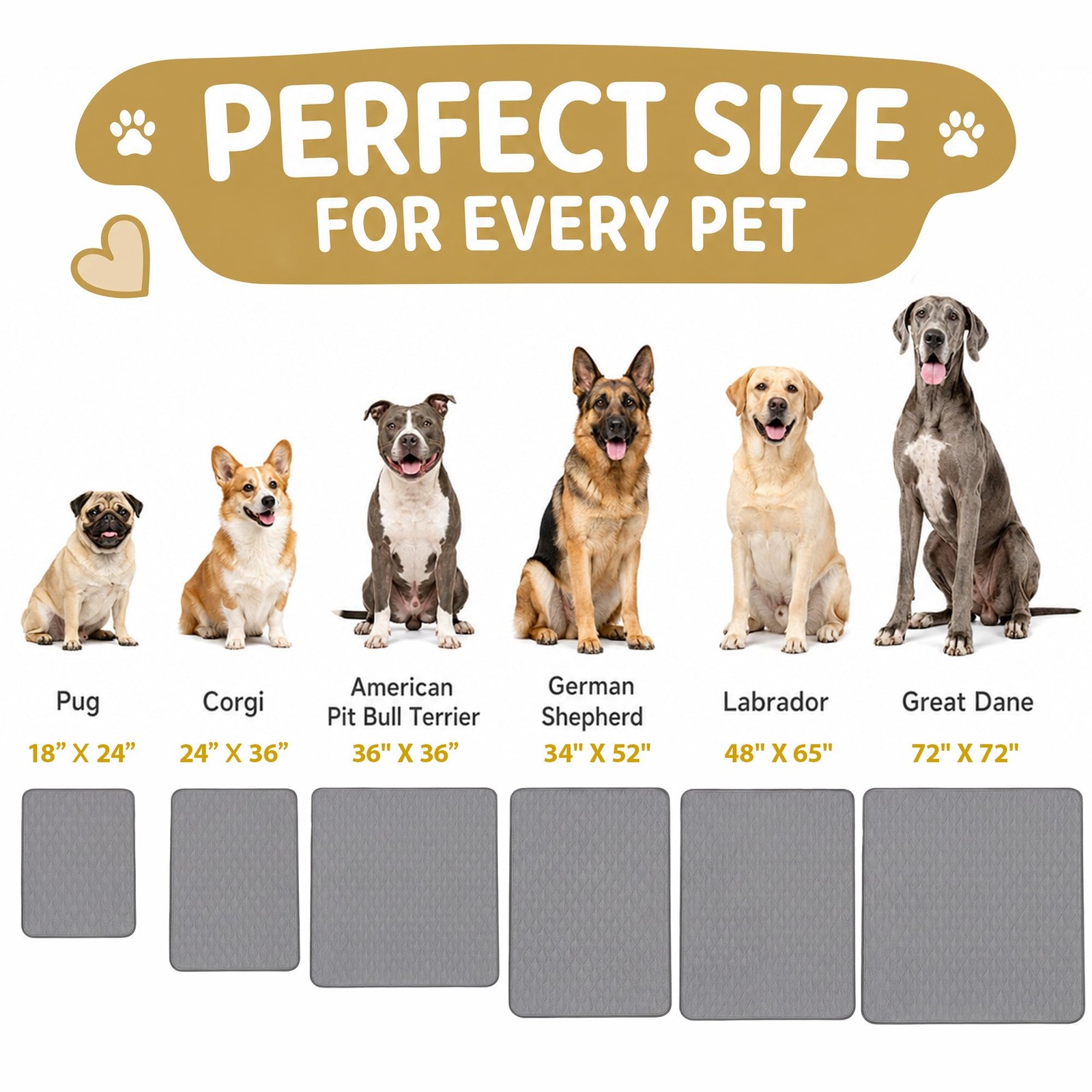 CoolShields Washable Pee Pads for Dogs, 36” x 36”, Grey, 2 Pack | Ultra-Abs…