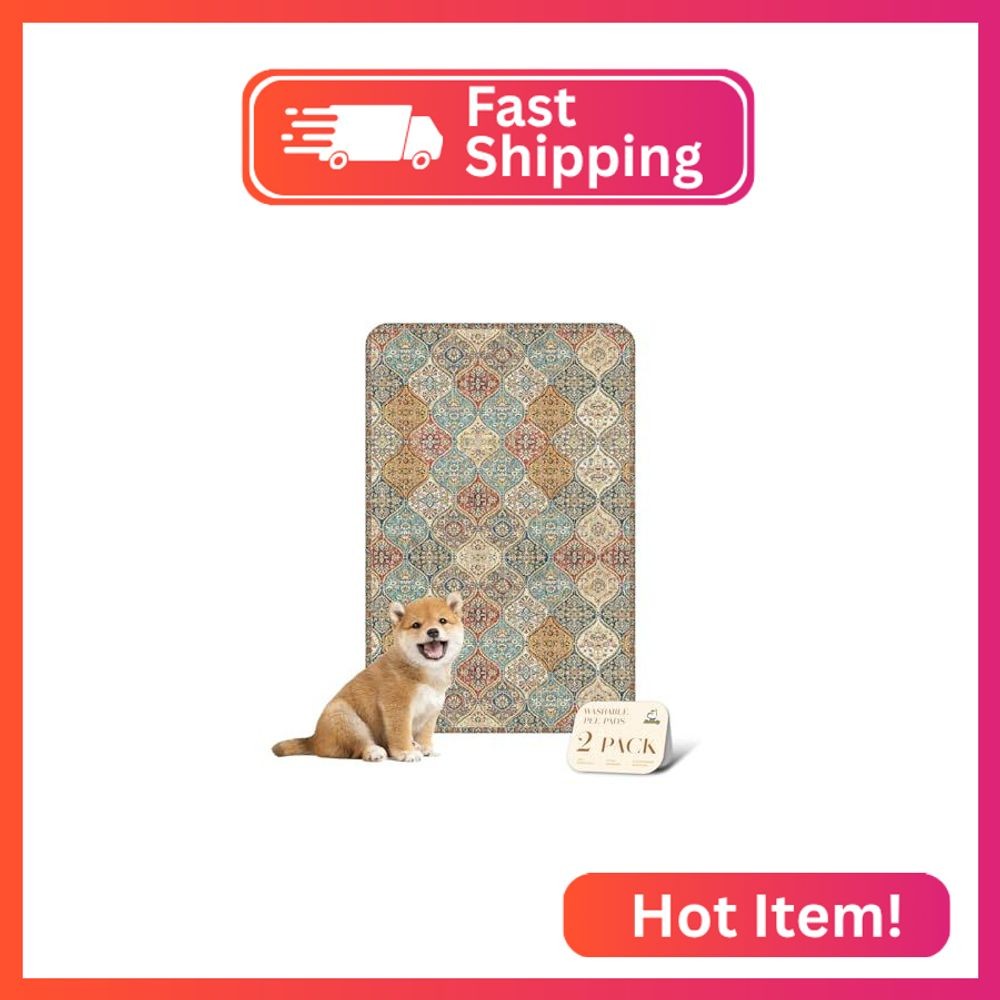 nunubaby Washable Pee Pads for Dogs, Stylish, Non-Slip and Leak-Proof Pee Pads.