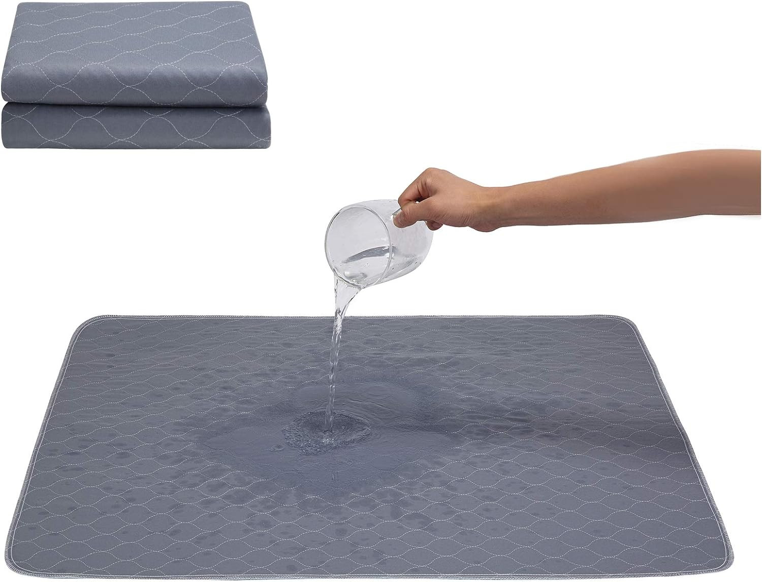 Washable Dog Pee Pads Free Grooming Gloves Reusable Waterproof Whelping Mat