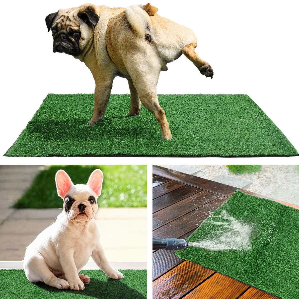 Dog Pet Potty Training Pee Artificial Turf Toilet Puppy Grass Pad MatFor S M L