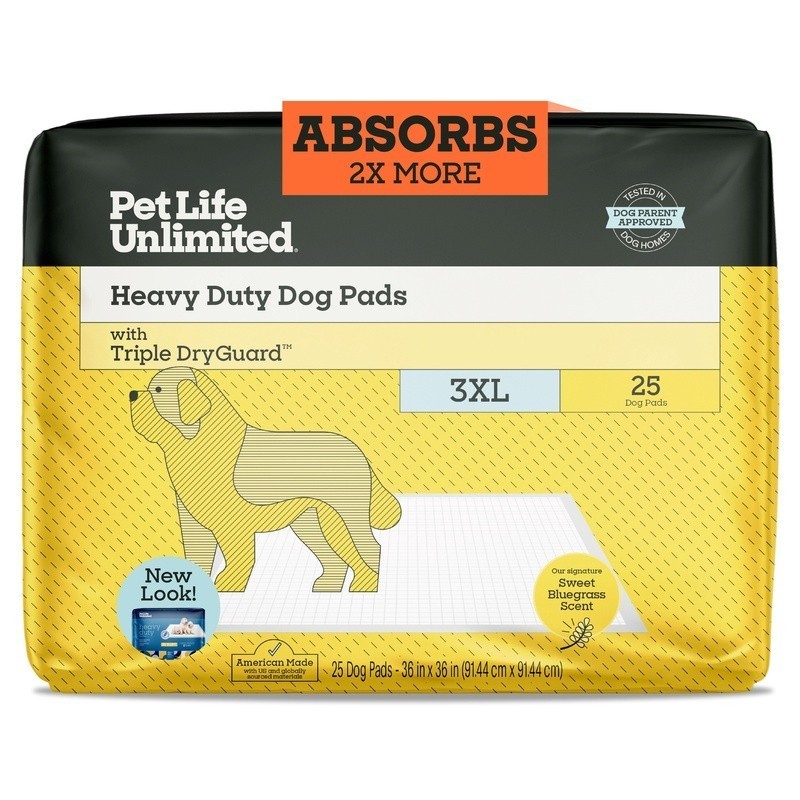 Heavy Duty Dog Pads XL Super Absorbent Odor Control Leak Proof 25 Pack New